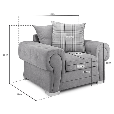 Verona scatter back arm chair