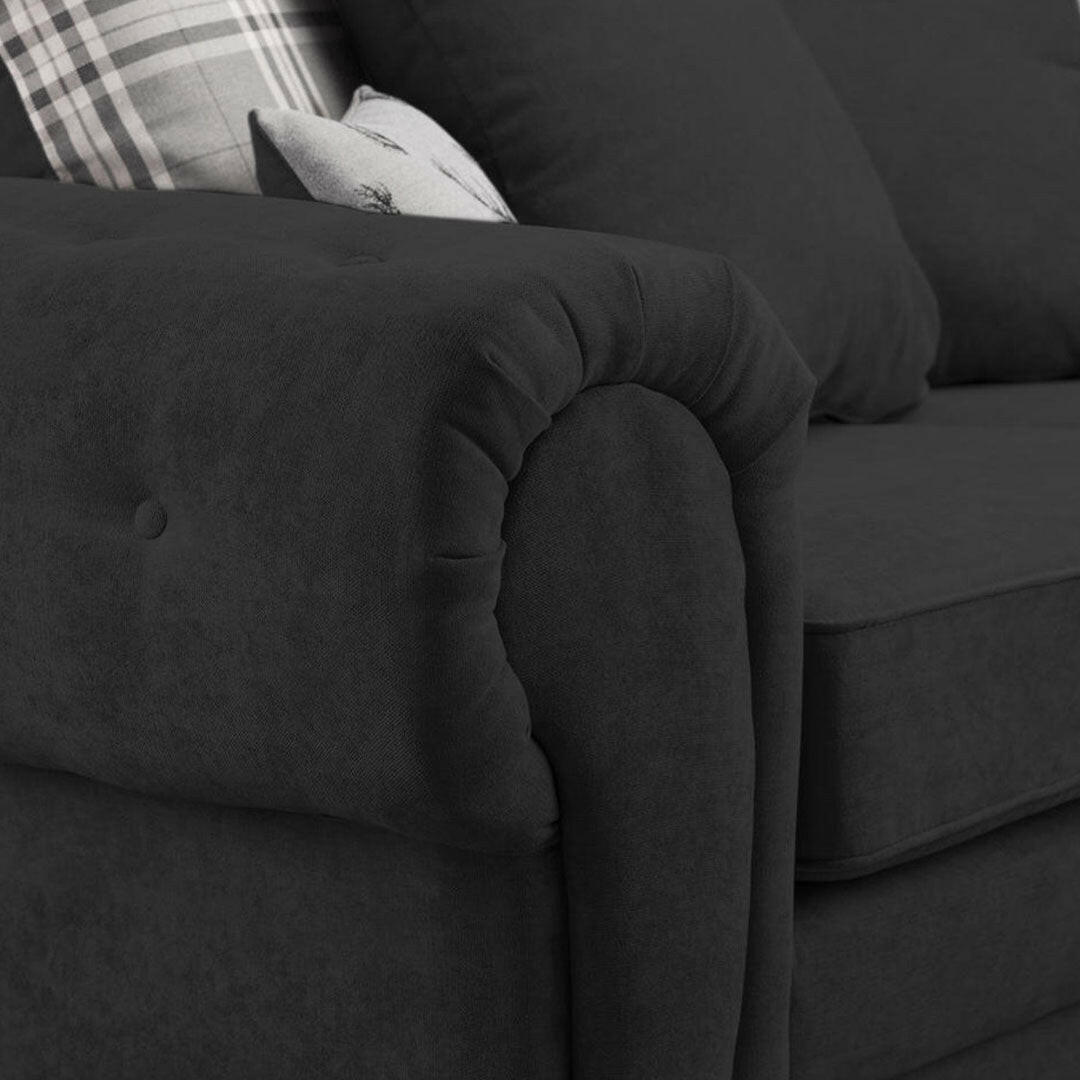 Verona Sofa 3+2 seater High Back Black