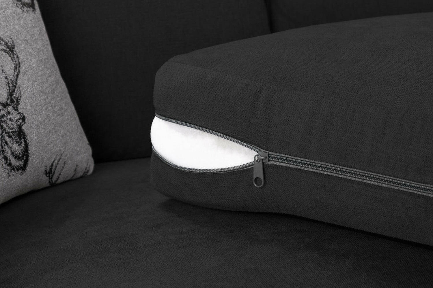 Verona sofa 3+2 Seater Scatter Back Black