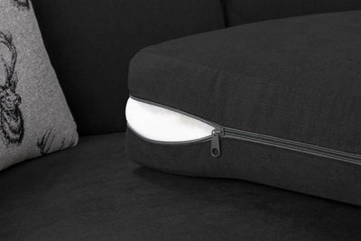 Verona sofa 3+2 Seater Scatter Back Black