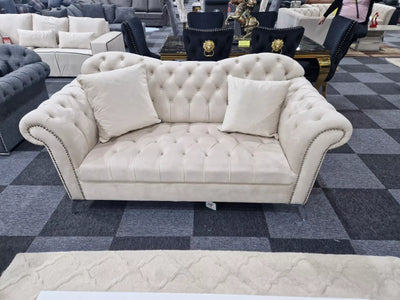 Elegance Chesterfield Sofa 3+2 Cream